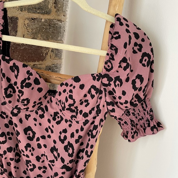 Majorelle Cameron Animal Print Mauve Bustier Dress - Picture 7 of 10